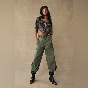 NWT We The Free Sloane Belted Pants ~Crystal Kelp~